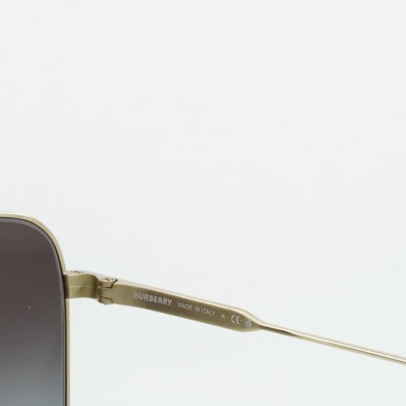 💯 NEW BURBERRY BE3119 JUDE 11098G GOLD GREY SQUARE SUNGLASSES - Picture 7 of 13